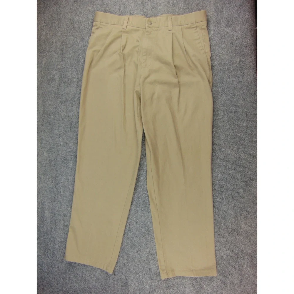 Dockers Individual Fit Mens 34x31 Pleated Khaki Chino Business Casual‎ Pants
